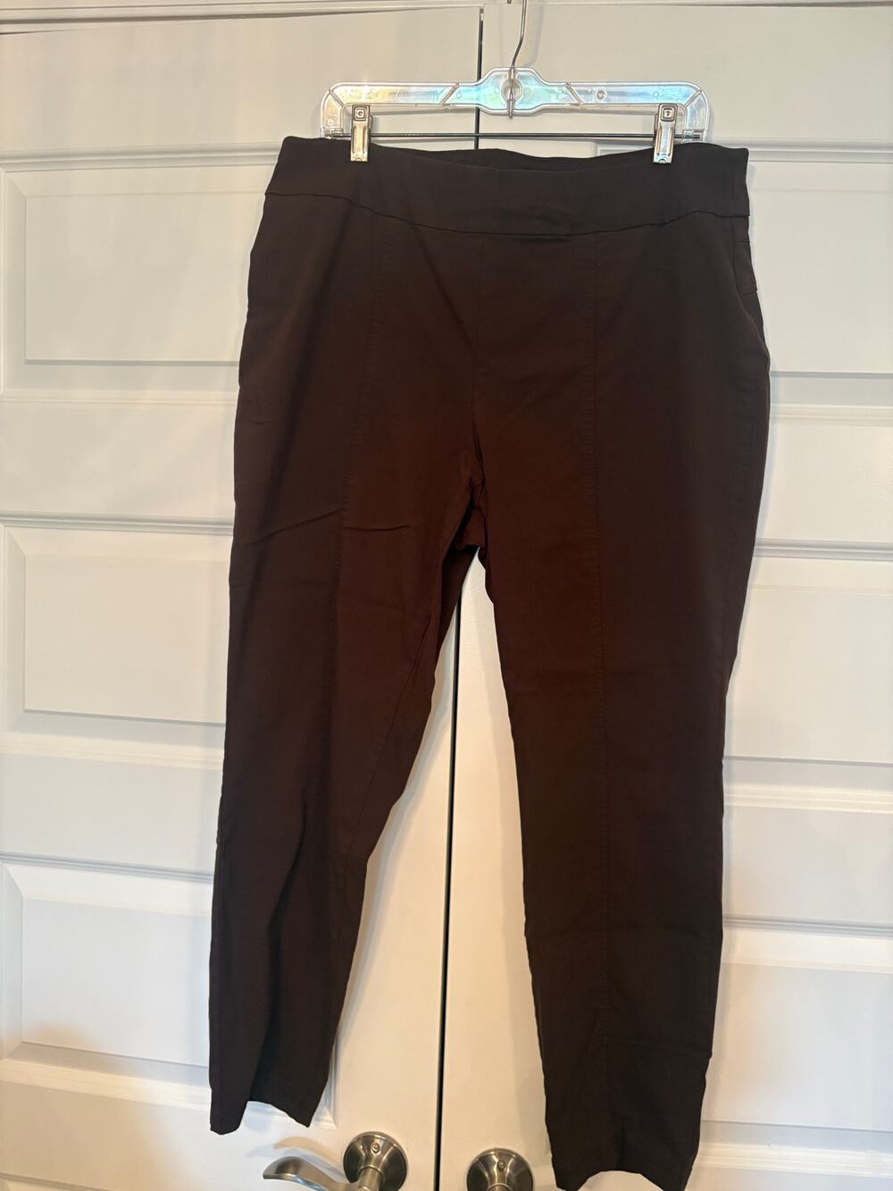 Style & Co Woman Brown Pull-On Stretch Pants Size 18W